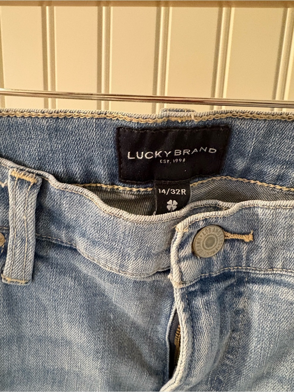 Lucky Brand Light Blue Distressed Flare Jeans - Picture 3 of 3